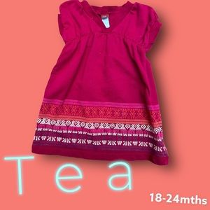 Tea 18-24mth sweatshirt dress red